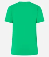 Remera básica de cuello redondo y manga corta con detalle de dobladillo, confeccionada en algodón suave.