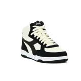 Championes de caña alta Diadora T3 Raptor High Sl, color beige con detalles en negro y suela blanca.