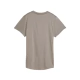 Remera deportiva de mujer Puma modelo Tad Essentials, color negro melange con cuello redondo y mangas cortas. Presenta el logo de la marca estampado en color blanco en el lado izquierdo del pecho.