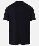 Remera basica masculina Marfinno de corte comfort, confeccionada en algodon peruano de color azul marino, con cuello redondo y mangas cortas de diseño liso.