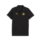 Chomba Puma del Club Atlético Peñarol, modelo CAP Polo, color negro con detalles en amarillo, cuello con botones y escudo del club y de la marca bordados.