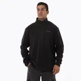 Buzo polar de hombre con cierre frontal parcial y cuello alto. Confeccionado en microfleece de poliéster reciclado, cuenta con puños y cuello con sujeción elástica y logo de la marca bordado en el pecho.