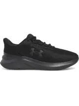 Championes de running Under Armour modelo Phade RN 3, color negro. Presentan una parte superior de malla ligera y transpirable, entresuela con amortiguación de EVA y suela de goma resistente con ranuras flexibles.