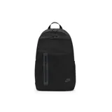 Mochila Nike Elemental Premium de diseño minimalista en color negro. Cuenta con un compartimento principal amplio con cierre, un bolsillo frontal vertical con cierre sellado y el logo de la marca sutilmente aplicado en la parte inferior.