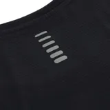 Musculosa deportiva negra con logo de la marca en el pecho.