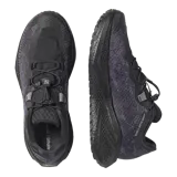 Championes Salomon Aero Glide 4 Grvl, calzado de running diseñado para cambio de superficies, color negro y gris con suela adherente y sistema de ajuste rápido.