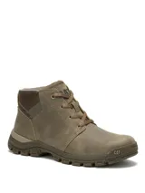 Botin Caterpillar Threshold Chukka color marrón, con capellada de cuero, cordones al tono, entresuela de EVA y suela de goma con tracción.
