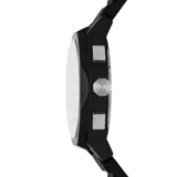 Reloj cronógrafo Armani Exchange con caja de 44mm y correa de silicona, diseño completamente en color negro con subesferas y fechador.
