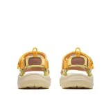 Sandalias deportivas Merrell Speed Fusion Sport para mujer, con tiras ajustables en color amarillo, naranja y rosa. Suela de goma color beige. Veganas y aptas para el agua.