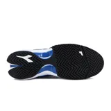 Championes deportivos Diadora Finale AG, color gris con detalles en azul, negro y amarillo flúor.