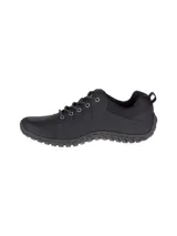 Zapato de trekking Cat modelo Instruct para hombre, confeccionado en gamuza de color negro, con cordones y suela de goma duradera.