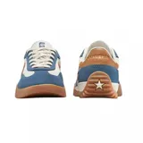 Championes Converse Run Star Trainer Abrasion, color blanco con detalles en azul y marrón.