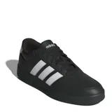 Championes urbanos Adidas modelo Breaknet 3.0, color negro con las tres bandas laterales en blanco. Presentan un diseño inspirado en el tenis con capellada sintética y suela de goma.