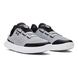 Championes de entrenamiento Under Armour SlipSpeed Trainer, color gris con detalles en negro y suela blanca. Cuentan con capellada perforada transpirable, sistema de ajuste BOA y diseño de talón convertible.
