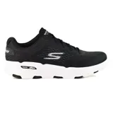 Zapatillas de running Skechers GO RUN 7.0, color negro con detalles en blanco. Capellada de malla técnica bicolor, plantilla Air-Cooled Goga Mat, tecnología Hyper Pillar y amortiguación ULTRA GO.