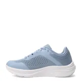 Championes deportivos Umbro modelo Icon Lady, color celeste con detalles en blanco y verde. Presentan una capellada de malla transpirable con refuerzos sintéticos y una suela de amortiguación blanca.