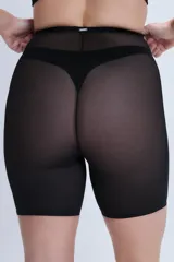 Biker de modelado con diseño de cintura alta y paneles de control, confeccionado en tejido elástico con refuerzo de algodón en la entrepierna.