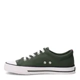 Championes Topper Derby color verde oliva, de estilo urbano con suela blanca y cordones blancos.