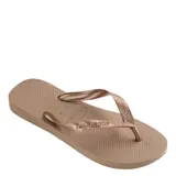 Sandalias Havaianas modelo Top Tiras, color marrón café.