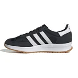 Championes Adidas Run70s 2.0 de hombre, color negro con detalles en blanco y suela color caramelo.