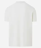 Remera de manga corta con cuello redondo, confeccionada en tejido texturizado de algodón y poliéster.