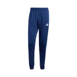 Conjunto deportivo Adidas Dayready Basic de tres tiras, color azul, compuesto por una campera de cierre frontal con cuello alto y un pantalón de jogging con bolsillos. Ambos elementos cuentan con las icónicas tres líneas blancas de la marca en los laterales y el logo estampado en el pecho y la pierna.