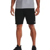 Short deportivo Under Armour Project Rock Terry de hombre, color negro con logo de la marca en la pierna izquierda.