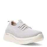 Championes urbanos de tejido tipo knit, color gris claro, con cordones decorativos y suela de plataforma con tecnología Max Comfort.