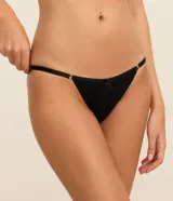 Kit de dos bombachas bikini colaless de algodón, con laterales ajustables y detalle de moño.