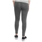 Calza deportiva larga Umbro de tiro alto, confeccionada en tejido elástico con efecto melange en color gris oscuro.