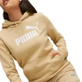 Canguro Puma de mujer color bordó, con capucha forrada en algodón y cordón ajustable, bolsillo tipo canguro, puños y dobladillo acanalados, y logo estampado en el pecho.