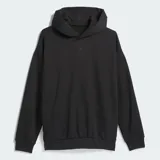 Hoodie Adidas de baloncesto color negro, con capucha, bolsillos laterales con cremallera y puños y dobladillo acanalados.