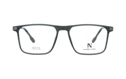 Anteojos de receta Nazareno Corsini modelo 6015, con marco rectangular de color gris mate y diseño minimalista.