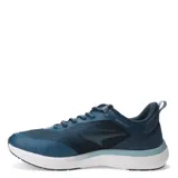 Championes deportivos Topper modelo Asphalt, en color azul con detalles en tonos más claros. Presentan una capellada de malla transpirable con refuerzos sintéticos, cierre mediante cordones y una suela de goma blanca con tecnología de amortiguación.