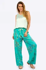 Musculosa verde agua con frente de satén y espalda de algodón.