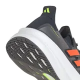 Championes Adidas Ultraboost 5 para hombre, color negro con detalles en naranja y amarillo.