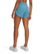 Short deportivo Under Armour Vanish 2 en 1, color azul, con diseño de doble capa que incluye un short exterior ligero y un short de compresión integrado. Cuenta con cintura ancha y plana para mayor ajuste.