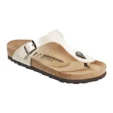 Sandalias Birkenstock modelo Gizeh Birko-Flor, color blanco.