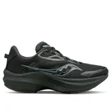 Championes Saucony Axon 3 para hombre, color negro con detalles en gris y celeste.