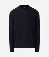 Suéter masculino de punto piqué con textura, cuello redondo y mangas largas. Presenta un diseño básico y versátil con un calce confortable.