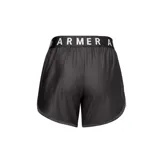 Short deportivo Under Armour Play Up 5 para mujer, color negro con cintura elástica con logo de la marca en blanco y logo bordado en la pierna izquierda.