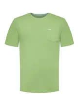 Remera de manga corta y cuello redondo, confeccionada en algodón orgánico. Presenta un bolsillo aplicado en el pecho con el logo de la marca bordado en contraste.