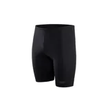 Calza de natación negra marca Speedo, modelo Eco Endurance Jammer, con logo en la pierna izquierda.