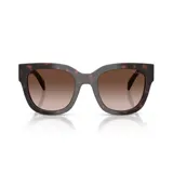 Lentes de sol Prada modelo C04, con armazón de acetato con patrón carey en tonos marrones y negros, y cristales degradados en tono marrón.