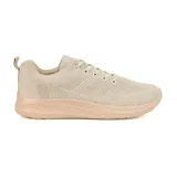 Championes deportivos American Sport color beige, confeccionados en tejido de malla con diseño geométrico.