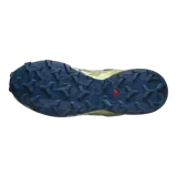 Championes Salomon Speedcross 6 de color negro, diseñados específicamente para trail running. Presentan una estructura robusta y técnica, capellada sintética y textil con refuerzos termosellados, sistema de cordones de ajuste rápido Quicklace y suela con tacos profundos para máxima tracción en terrenos difíciles.