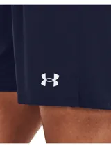 Short deportivo Under Armour modelo Golazo 3.0, color azul marino, con cintura elástica y logo de la marca estampado en el lateral. Confeccionado en tejido técnico de secado rápido con aberturas laterales en el bajo.