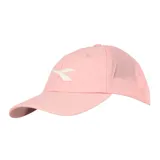 Gorra deportiva rosa con logo de Diadora bordado en blanco.