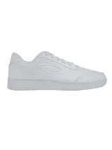 Championes Under Armour UA Tempo de color blanco, con parte superior de cuero sintético y suela cupsole de goma. Diseño urbano inspirado en el básquetbol con detalles de logotipos en relieve en los laterales.