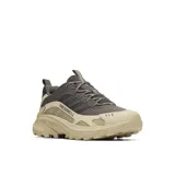 Championes de trekking Merrell Moab Speed 2 Sport para hombre, en combinación de colores gris y beige. Presentan capellada de nailon ripstop y TPU, entresuela de espuma FloatPro y suela exterior Vibram TC5+ con tacos de tracción.